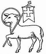 Lamb Paschal God Clipart Symbol Candle Drawing Symbols Clip Catholic Jesus Easter Christ Christian Also Christians Cliparts Who Behold Sheep sketch template