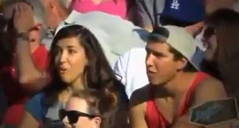 Kiss Cam Causes Man To Run For The Exits At Los Angeles