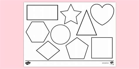 printable shapes colouring page colouring sheets
