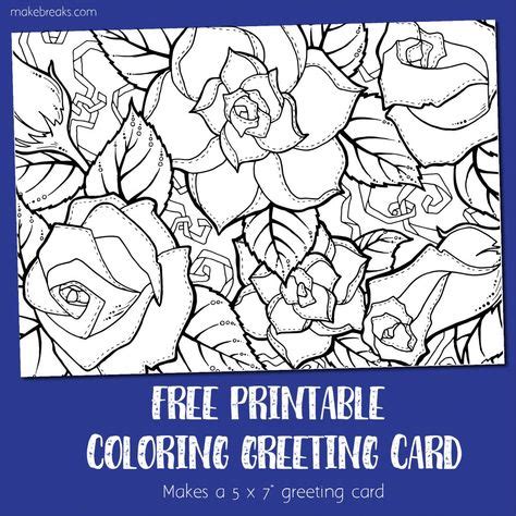 coloring card  greeting card  color roses color card unique