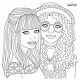 Coloring Bff Colortherapy Therapy Girly sketch template