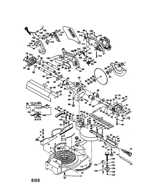 ryobi compound miter  parts model tss sears partsdirect