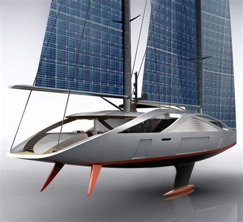 meters sailing yacht  solar sails wordlesstech yacht design  solar panels solar