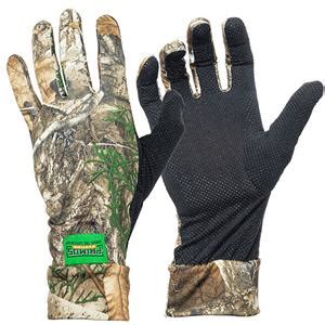 bushnell stretch fit  grip gloves realtree edge camo ps