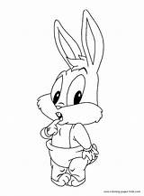 Pages Baby Looney Tunes Coloring Cartoon Color Bunny Printable Characters Bugs Kids Toons Print Loony Drawing Character Sheet sketch template