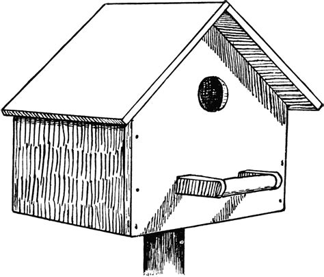 gambar birdhouse coloring pages   printable bird house clipart
