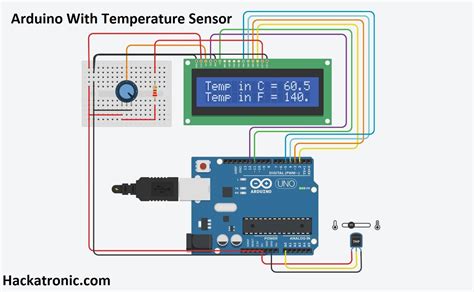 arduino  temperature sensor interfacing lcd  lm
