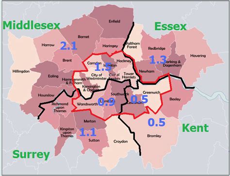 Middlesex And London Historical Governance Of Areas Of Greater London