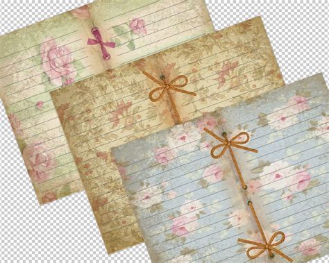 lined journal pages printable paper junk journal digital etsy