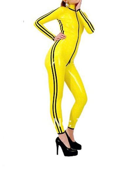 Fantasy Shining Yellow Latex Rubber Bodysuit In Teddies And Bodysuits