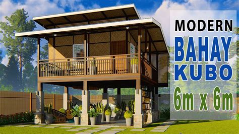 modern bahay kubo elevated amakan house design    youtube