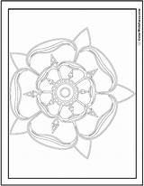 Rose Coloring Pages Small Pattern Center Pdf Printables Kids Colorwithfuzzy sketch template
