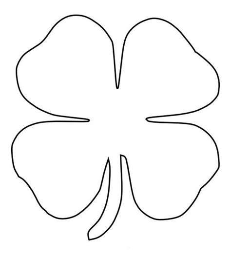 leaf clover coloring pages printable printable templates