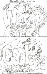 Coloring Abcs Housview Kalt Handouts School Farben Kontrast Basics Sponsored sketch template
