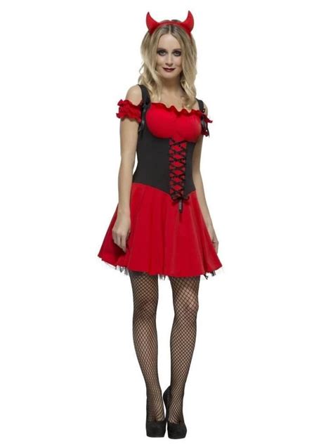 49 red and black fever wicked devil women adult halloween costume