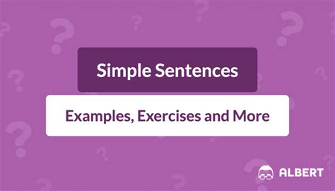 simple sentences definition examples exercises albertio