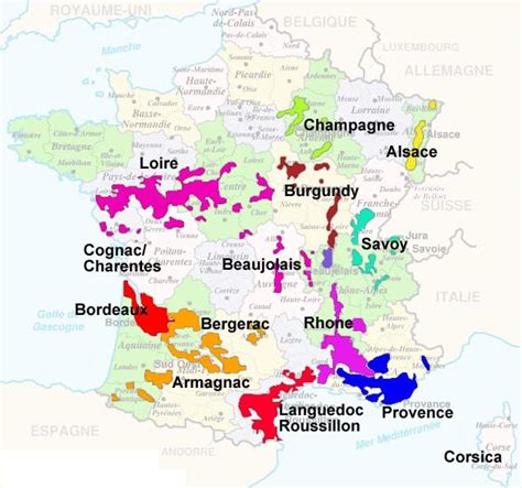 wine map  france discover  wine regions  france