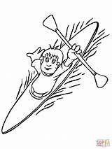 Coloring Kayak Clipart Rowing Boy Canoe Kayaking Drawing Pages Floating Printable Template Getdrawings Paddling Categories sketch template