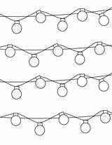 Lights Christmas Coloring Light Pages Printable Template Drawing String Stripes Bulb Sheets Stars Color Super Print Hollywood Getcolorings Garland Dot sketch template