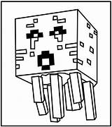 Minecraft Coloring Ghast Pages Colouring Printable Coloringkids sketch template