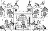 Feudalism Ritter Activityshelter Burgen Coloriage Edad Mitjana Edat Template Recursos Middle Chateau Arthur Española sketch template