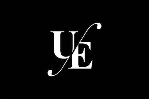 ue monogram logo design  vectorseller thehungryjpegcom