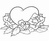 Coloring Pages Roses Hearts Rose Printable Heart Teenagers Kids Bestcoloringpagesforkids Color Print Getcolorings Sheets Visit sketch template
