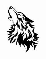 Tribal Lobo Stencils Wolves Howling sketch template