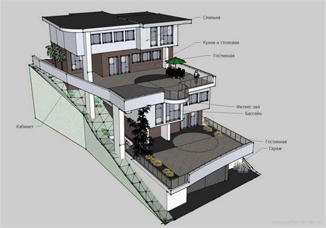 hillside house sloping lot house plan slope house design