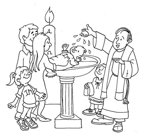 baptism coloring page  sacraments catholic baptism catholic kids