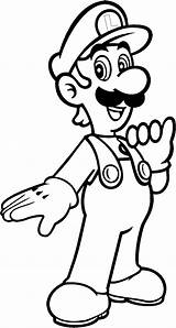 Coloring Pages Luigi Stuff Kids sketch template