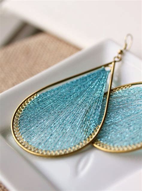 images  peruvian thread earrings  pinterest earrings string art  jewelry making