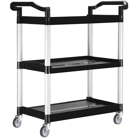 small heavy duty  shelf rolling service utility push cart  lbs capacity walmartcom