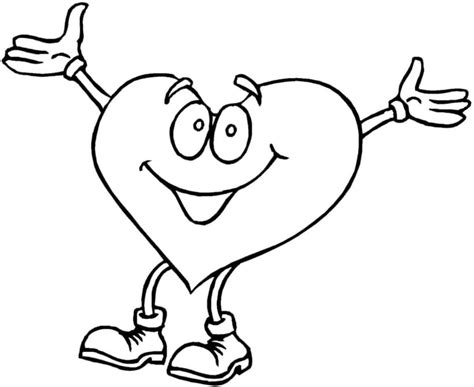 happy heart coloring page  print  color