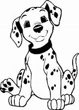 Dalmatian Dalmatians Clipartmag Mcoloring sketch template