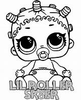 Surprise Coloring Lil Roller Lol Sk8er Doll Pages Topcoloringpages Print Baby sketch template