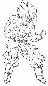 Goku Ssj Sangoku Dbz Saiyan Sayen Getcolorings Kamehameha Ssj3 Vorlagen Getdrawings Ssj1 Dragonball Dragón Cómo Mui Ausmalen Weiß Malbücher Lapiz sketch template