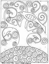 Arbre Klimt Karla Gerard Mandalas Gustav Colorier Zentangle Paper Swirl Moroccan Mosaicos Zentangles Dzieci Relajarse Gérard Stylowi Hooking Tiles Oiseaux sketch template