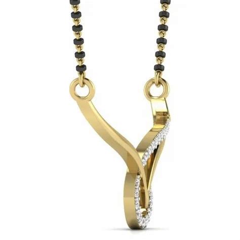 the liona diamonds mangalsutra 18k yellow gold 0 21 ct ij si at rs