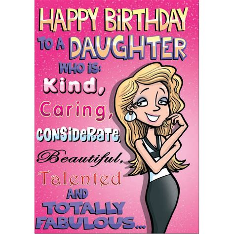 Doodlecards Funny Daughter Birthday Card Medium