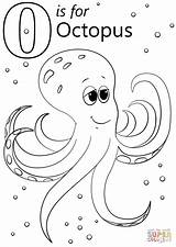 Coloring Letter Pages Octopus Printable Alphabet Sheet Supercoloring Preschoolers Ocean Cesar Chavez Colouring Color Preschool Worksheets Print Sheets Kids Crafts sketch template