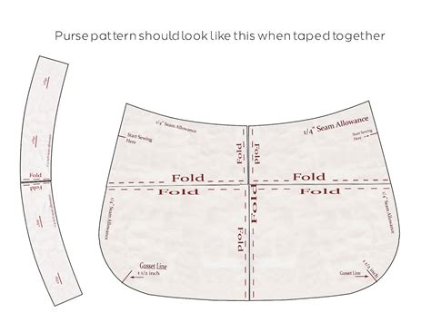 printable purse patterns  sew  printable