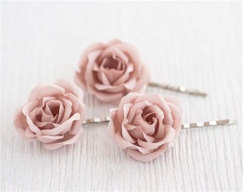 72 Blush Wedding Hair Pin Pink Rose Hair Pin Bridal