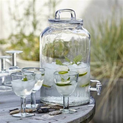 all things brighton beautiful glass punch barrel drink dispenser with