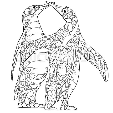 penguin coloring pages  adults  print