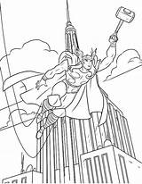 Empire State Building Thor Coloring Over Getcolorings Drawing Dimensions Getdrawings Netart Print Color sketch template