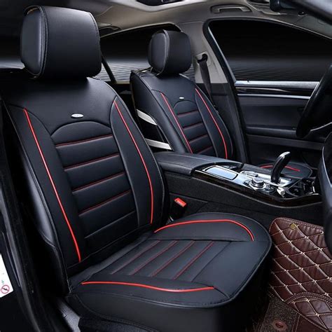 1 pcs soft wear resistant pu leather universal car front seat cover cu