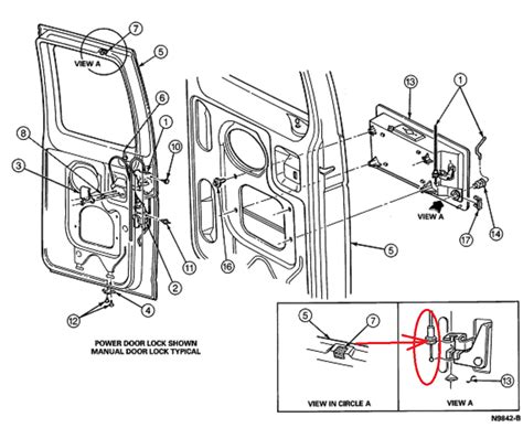 ford econoline rear door latch diagram qa  ford     van owners