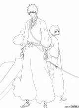 Rukia Ichigo B460 sketch template