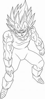 Vegeta Majin Lineart Brusselthesaiyan Goku sketch template